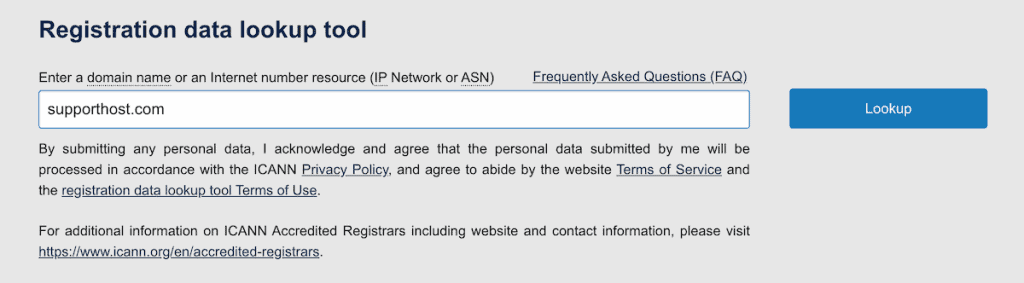Domain Owner Icaan Lookup