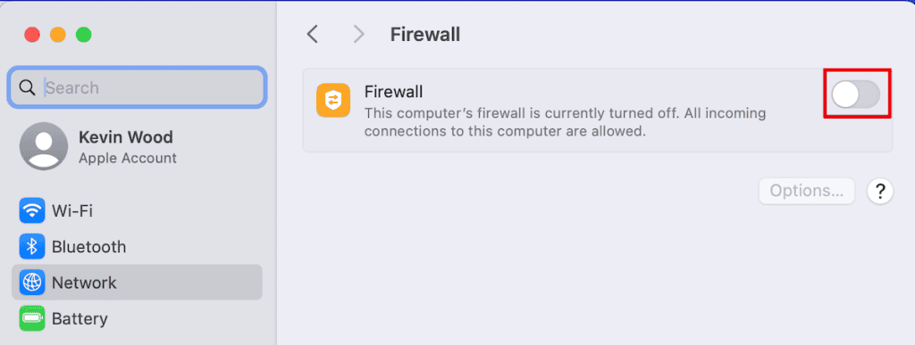 Err Connection Reset Disable Firewall