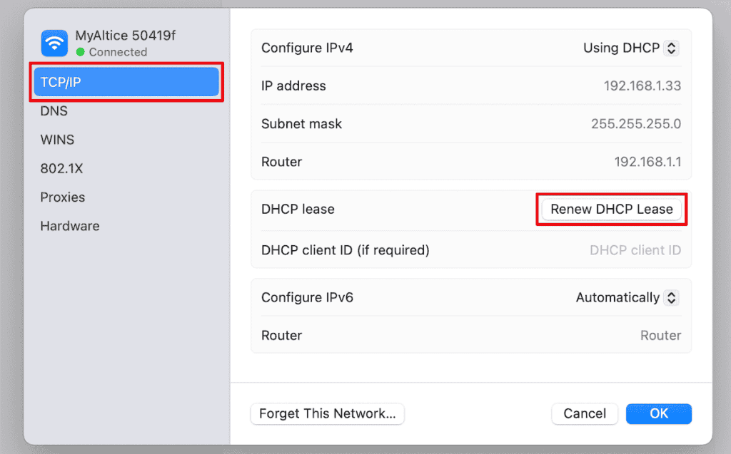 Err Connection Reset Tcp Ip Settings