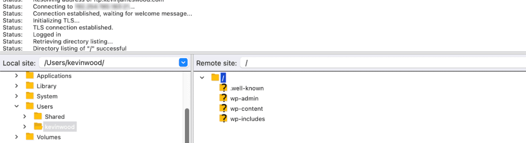 Ftp Filezilla Connection Successfull