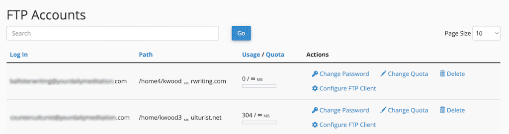 Ftp View Ftp Accounts