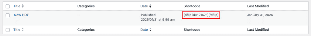 Insert Pdfs Into WordPress Dearflip Book Shortcode