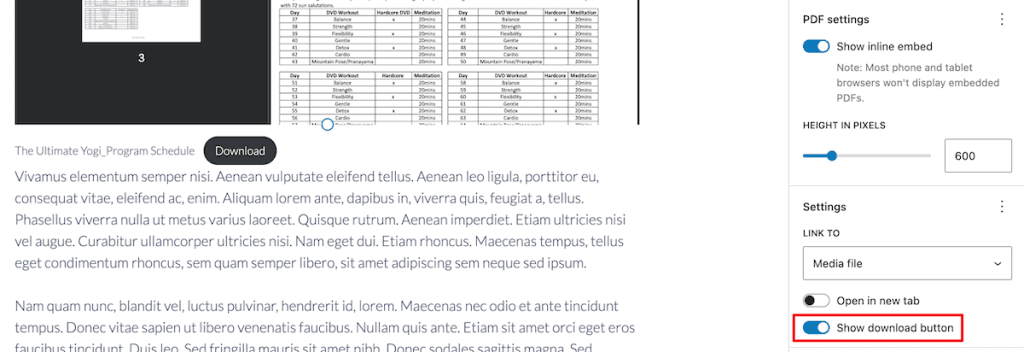 Insert Pdfs Into WordPress Download Button