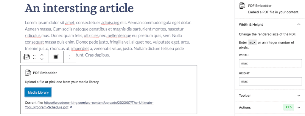 Insert Pdfs Into WordPress Pdf Embedder Insert Pdf