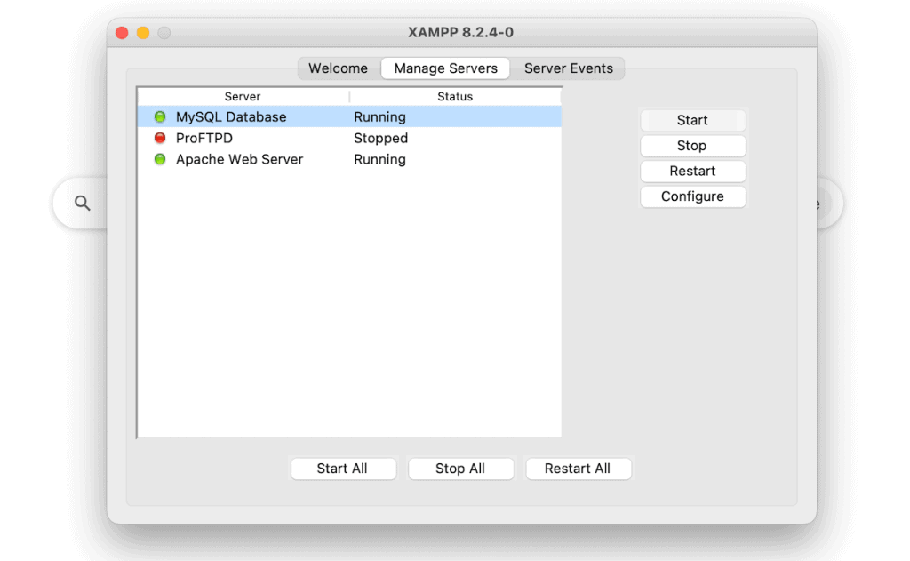 Xampp Enable Apache Mysql