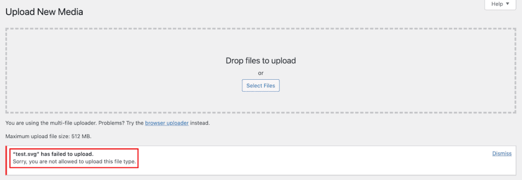 You Are Not Allowed To Upload This File Type Error