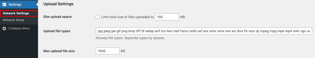 You Are Not Allowed To Upload This File Type WordPress Multisite