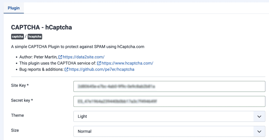Joomla Contact Form Add Security Keys