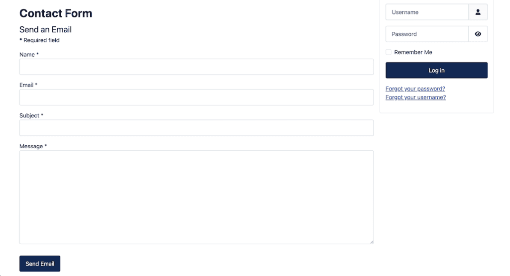 Joomla Contact Form Live Version