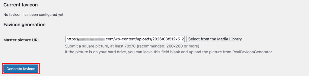 Wordpress Favicon Choose Favicon Image