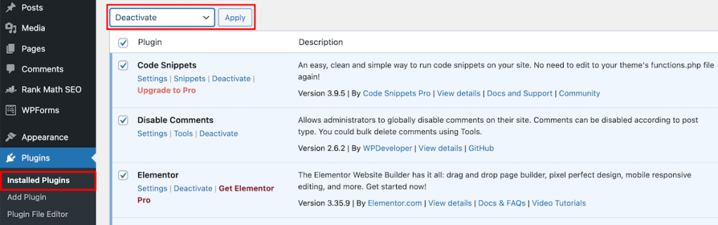 Wordpress Updating Failed Check Plugins