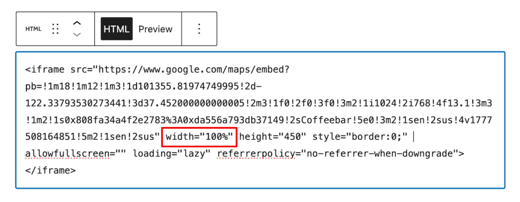 Add Google Maps To WordPress Embed Html Block