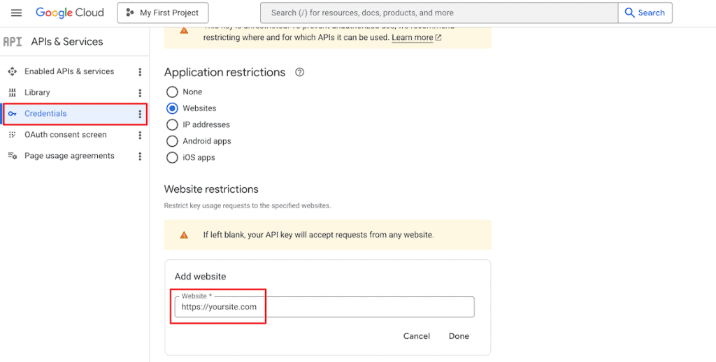 Add Google Maps To WordPress Restrict Api Key