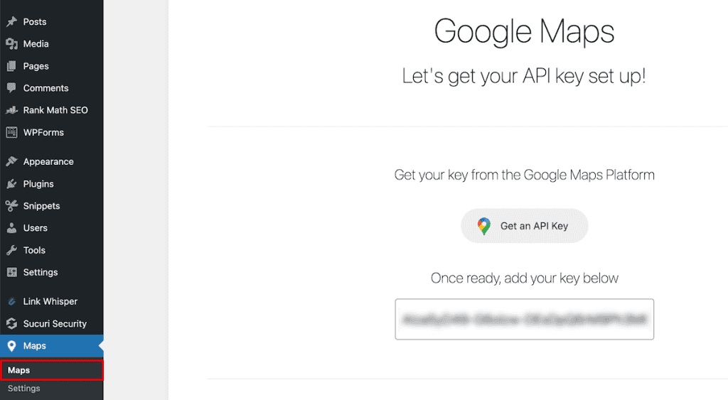 Add Google Maps To WordPress Wp Go Maps Plugin Enter Api Key