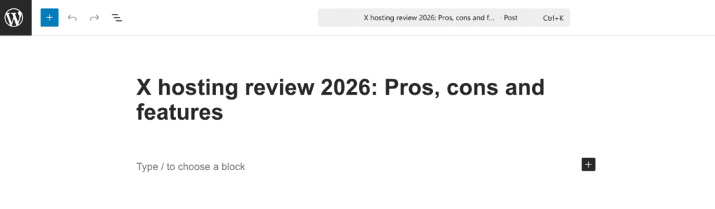 Hosting Review H1 Title Example