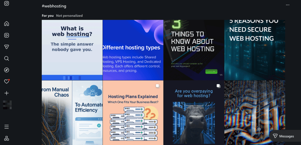 Webhosting Post On Instagram