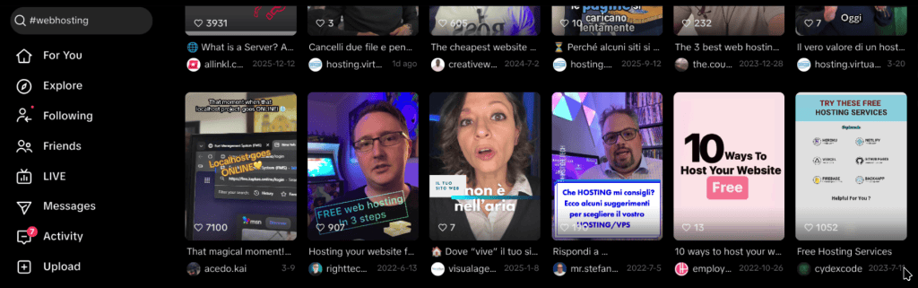 Webhosting Post On Tiktok