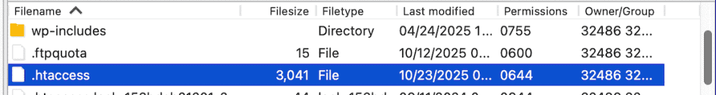 Wordpress 404 Error Open Htaccess File