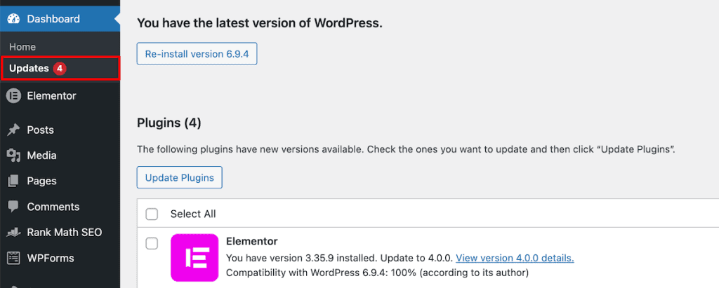 Wordpress Media Library Not Showing Check For Updates