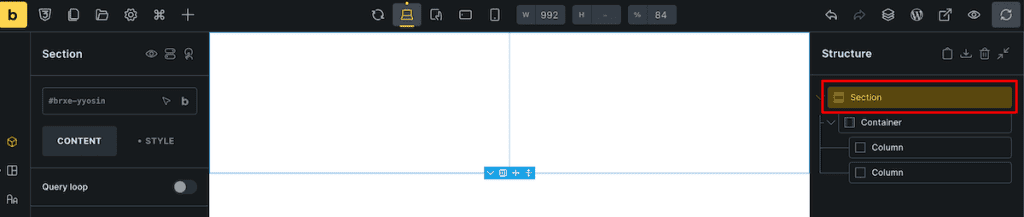 Bricks Builder Add Site Section