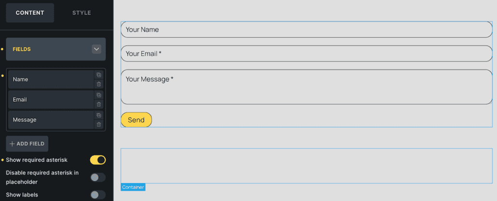 Bricks Builder Create Form
