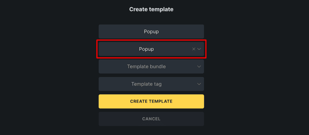 Bricks Builder Create Popup Template