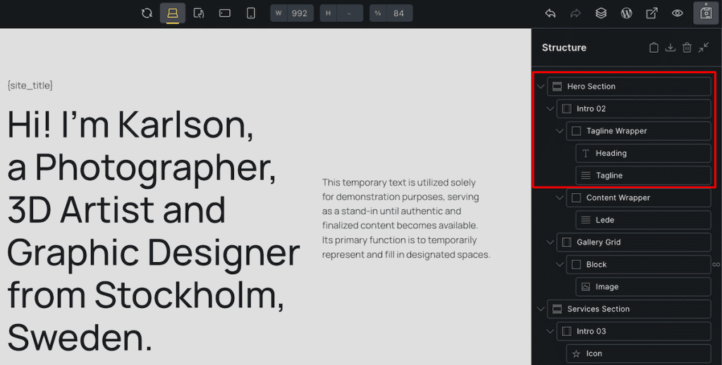 Bricks Builder Select Templates Template Structure