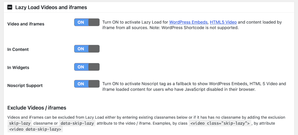Lazy Load WordPress A3 Lazy Load Plugin Videos Iframes