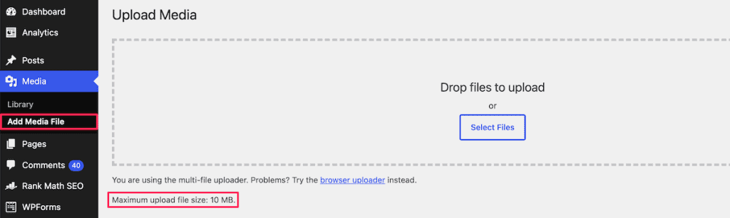 Wordpress Image Upload Issues Maximum Upload File Size