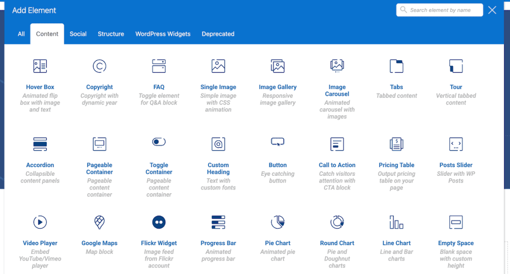Wpbakery Element Library