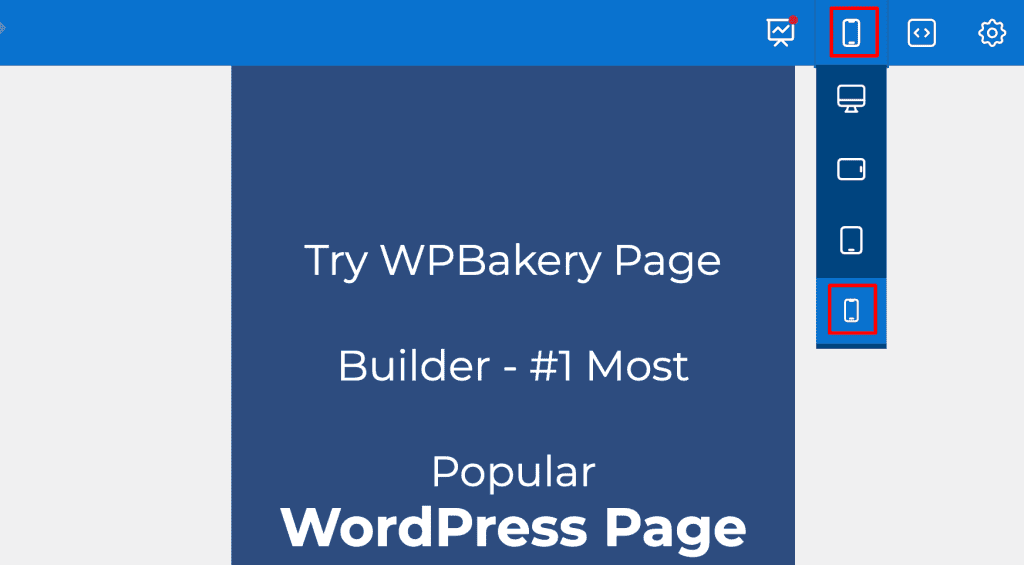 Wpbakery Mobile Page View