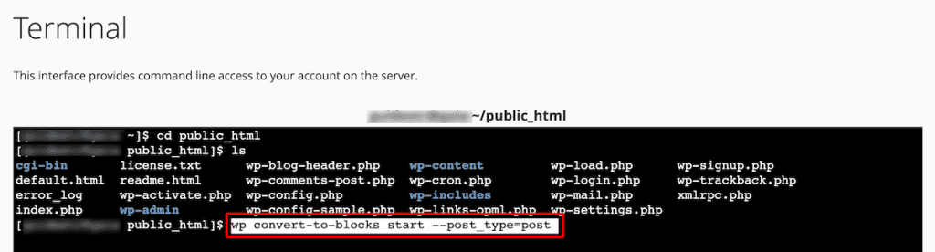 Classic To Block Editor WordPress Connect To Terminal