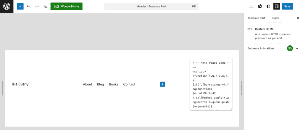 Facebook Pixel WordPress Adding Pixel To Header