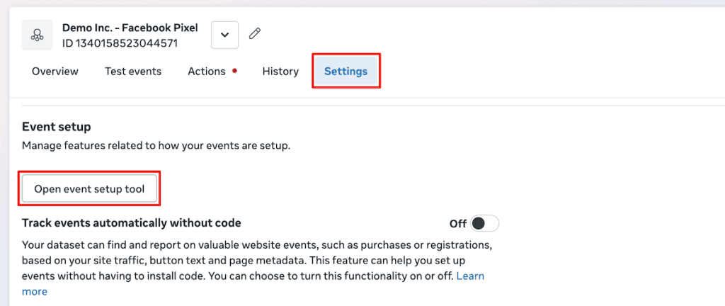 Facebook Pixel WordPress Open Event Setup Tool