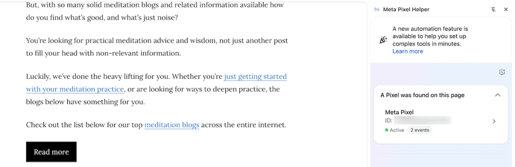 Facebook Pixel WordPress Text Pixel Chrome Extension