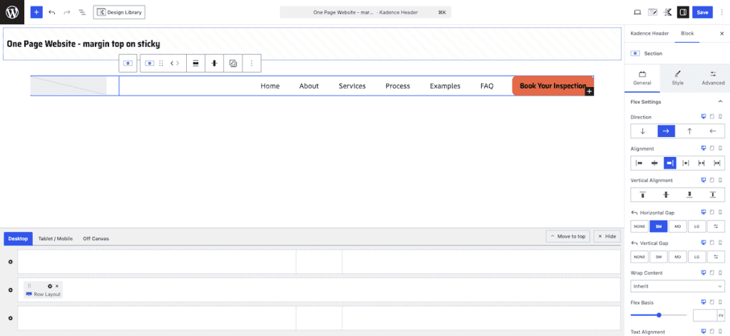 Kadence Theme Kadence Blocks Header Builder