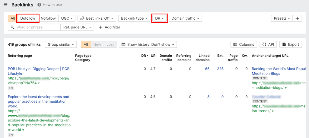 Disavow Links Ahrefs Sort Low Quality