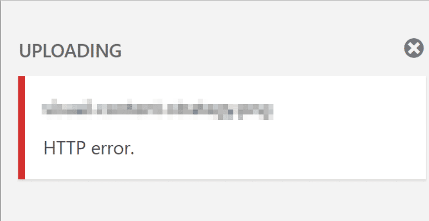 Http Error Image Upload WordPress