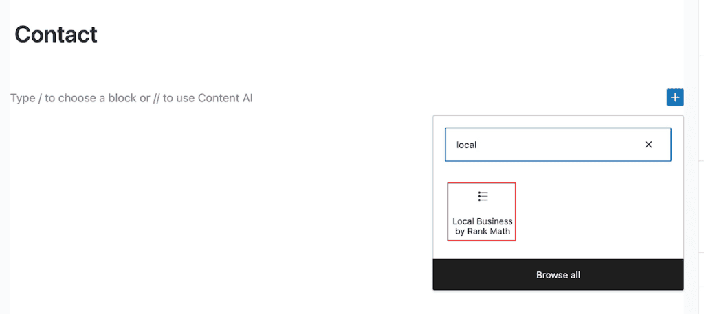 Rank Math Seo Maps Block