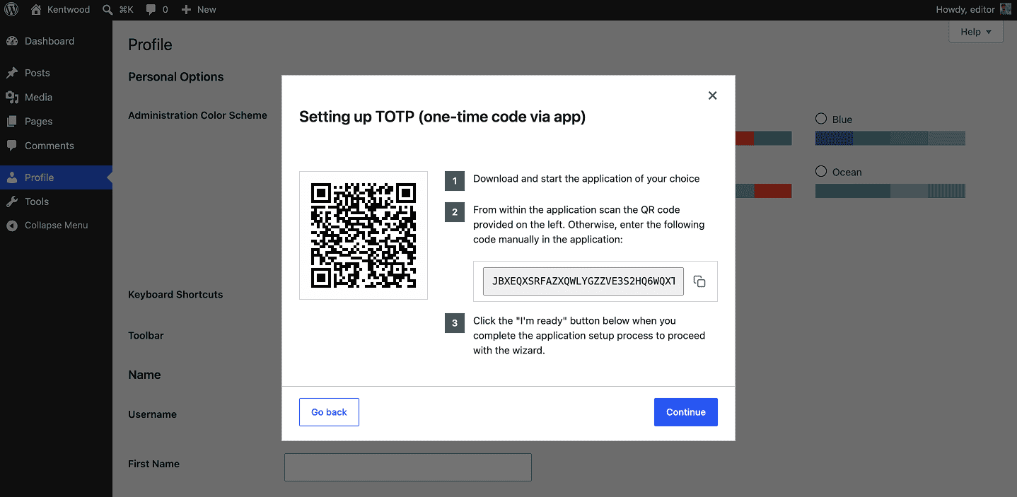 Scanning Qr Code For 2fa