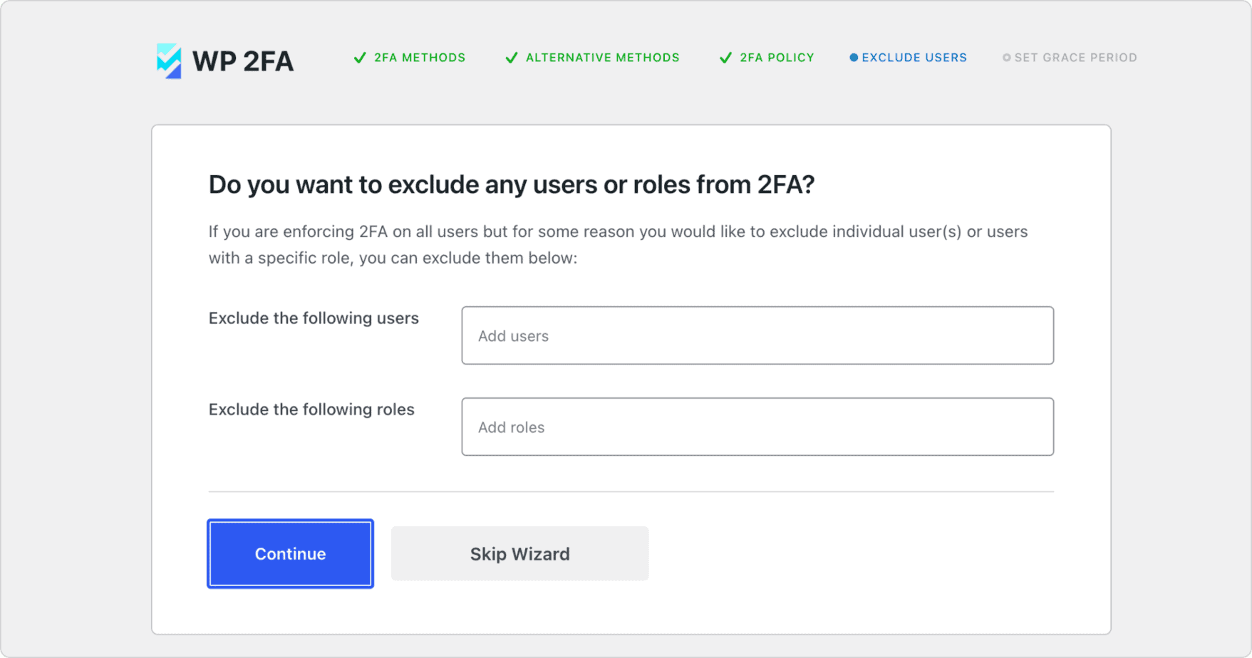 Wp 2fs Exclude Users Roles