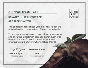 2026 09 One Tree Planted Certificate