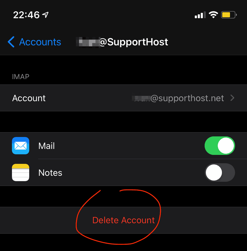 Eliminare Account Iphone